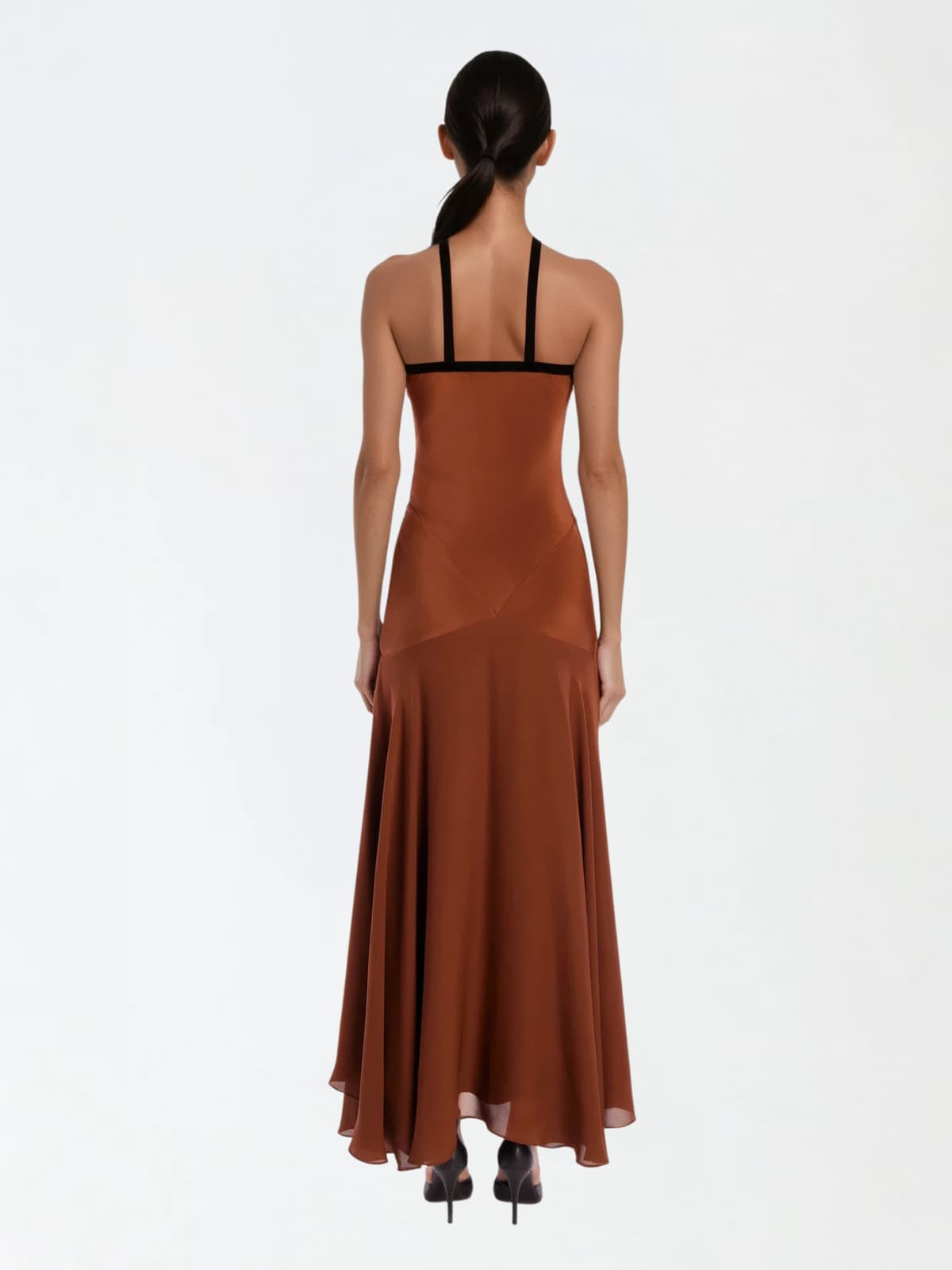 Laraine Halterneck Bow Maxi Dress