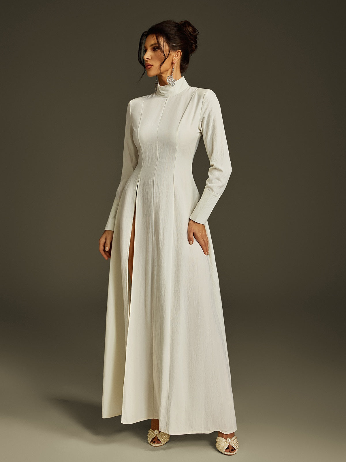 Litany High Neck Split Maxi Dress