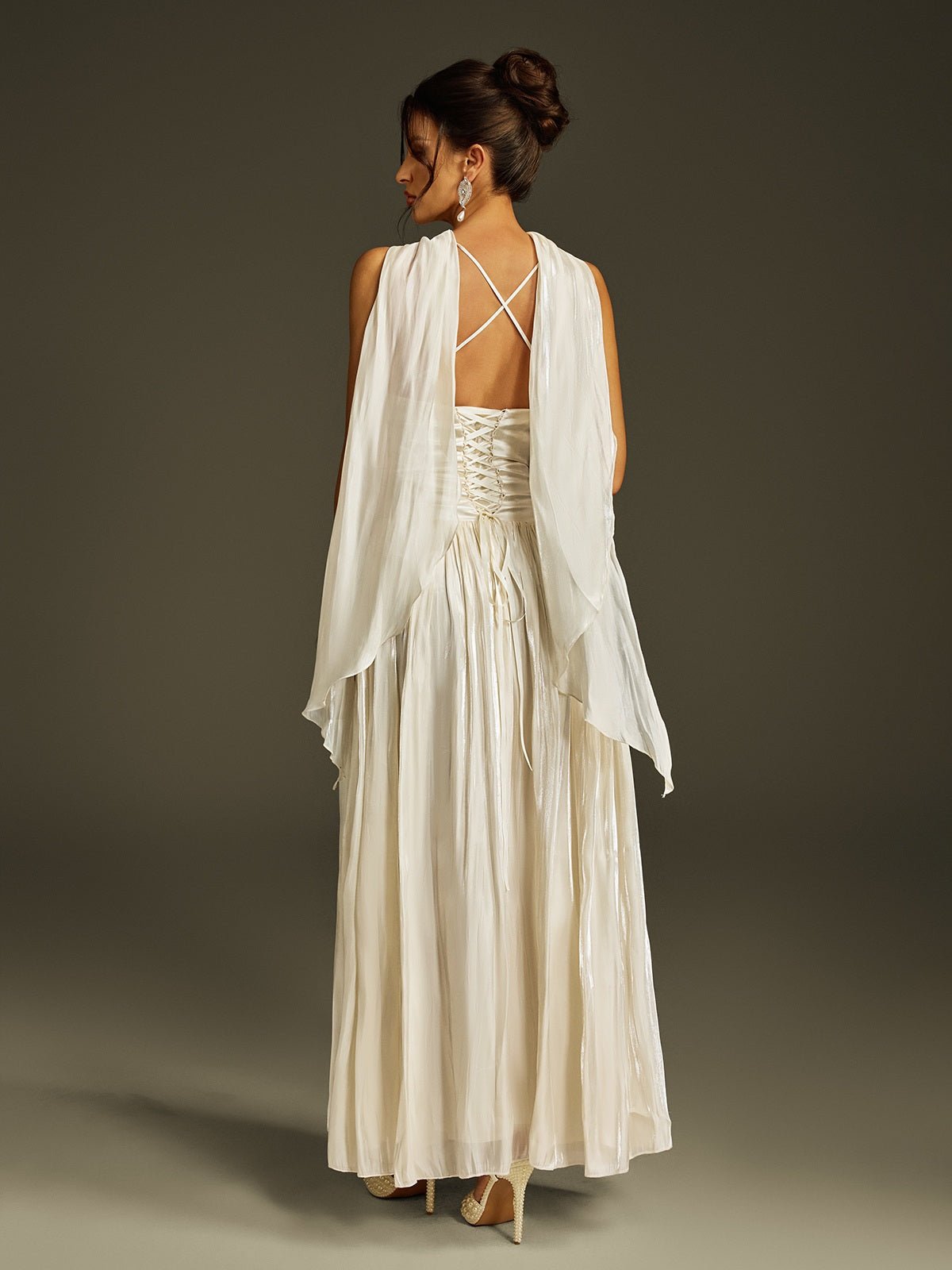 Litzy Halterneck Ruched Maxi Dress