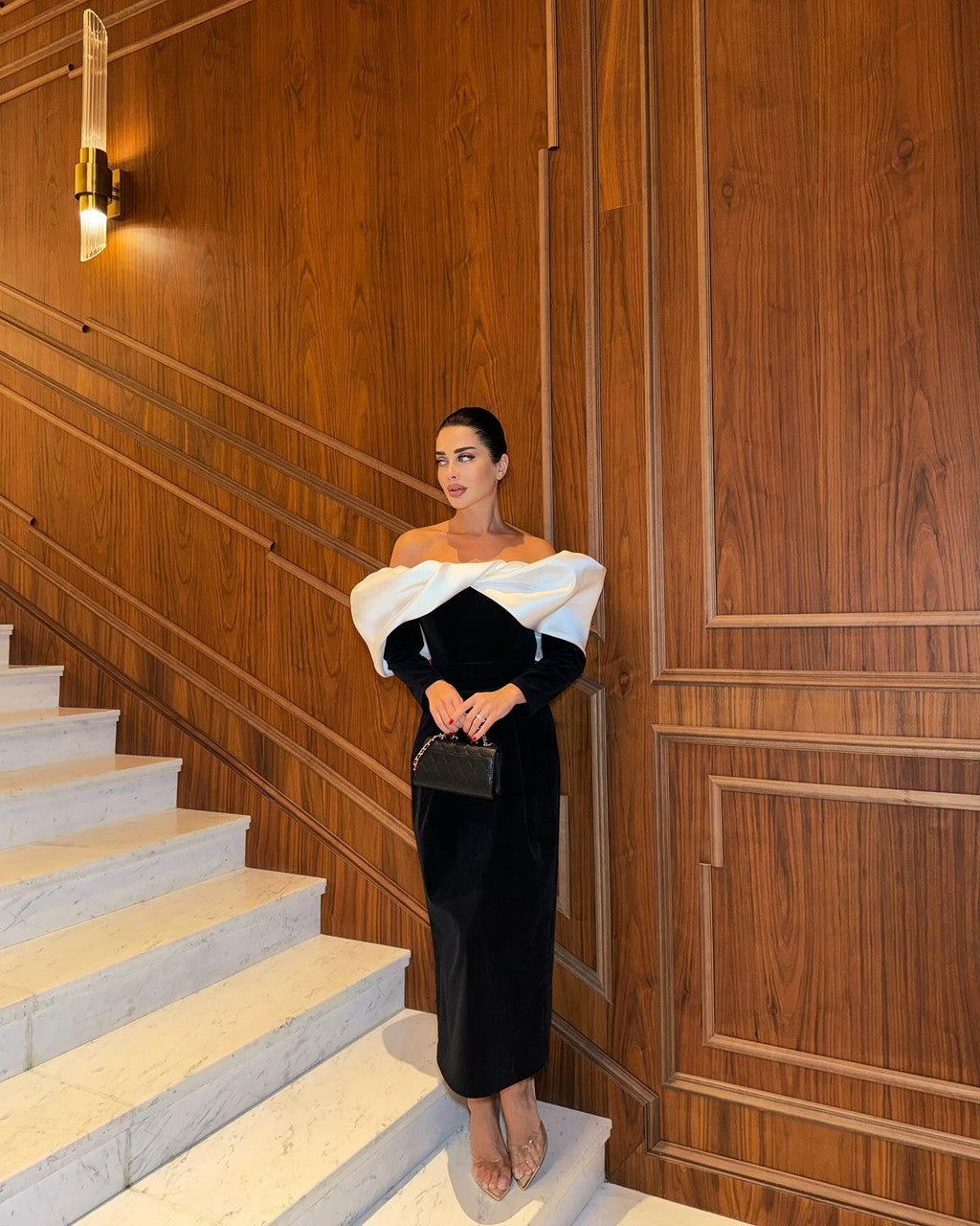 Charming Strapless Elegant Sleeved Dress