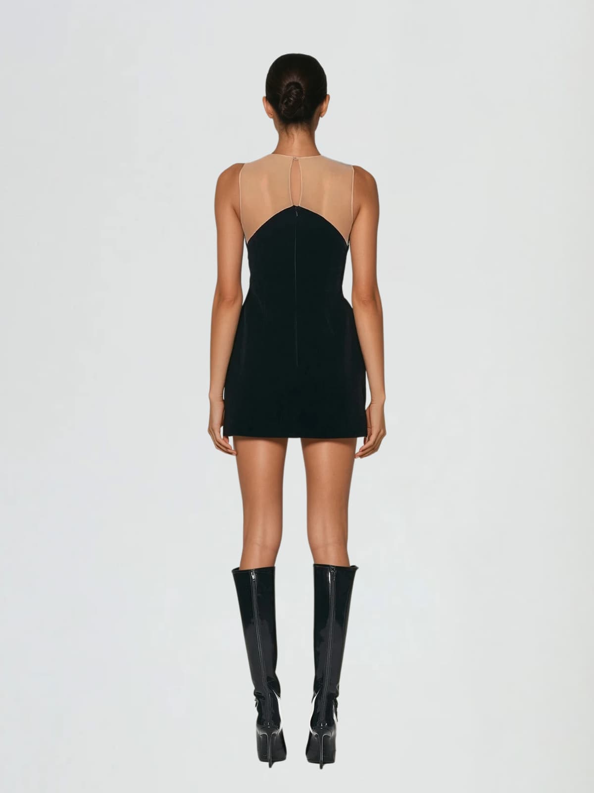 Lorenza Sleeveless Mesh Mini Dress