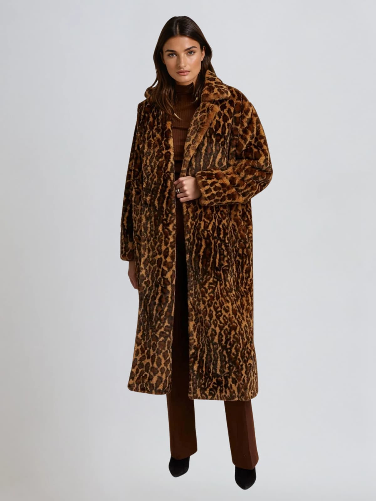 Lotan Leopard Faux Fur Coat