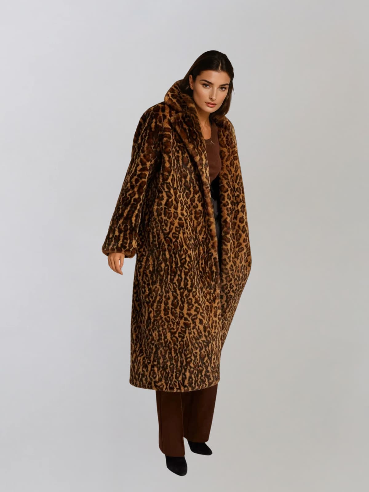 Lotan Leopard Faux Fur Coat