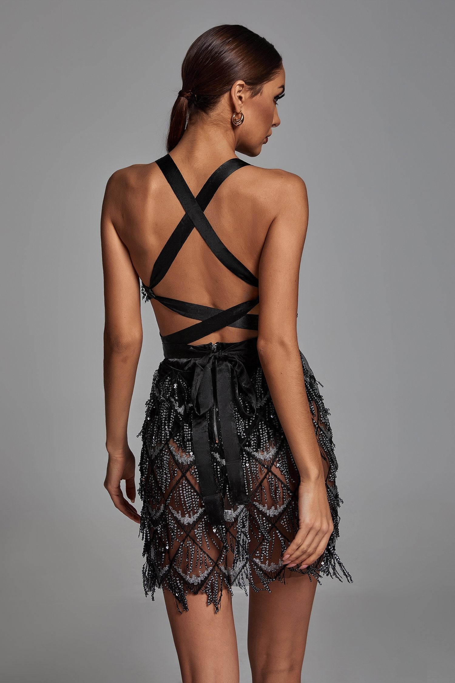 Mini Dress-Elite Lemily-Black