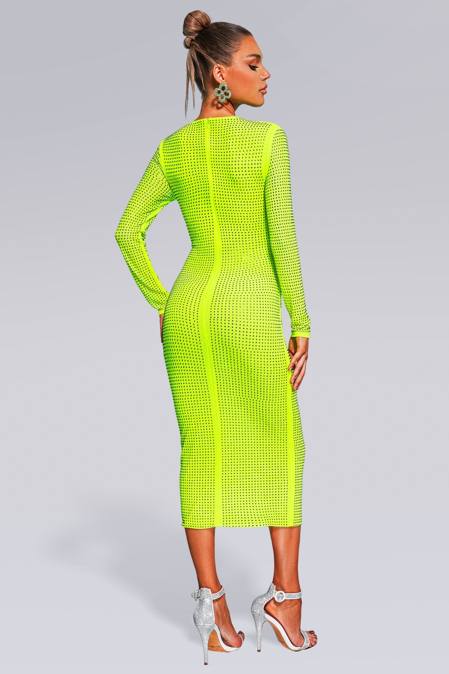 Alyia Crystal-Embellished Midi Dress
