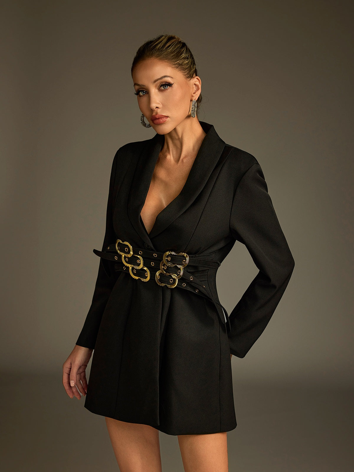 Ludolf Long Sleeve Belted Blazer