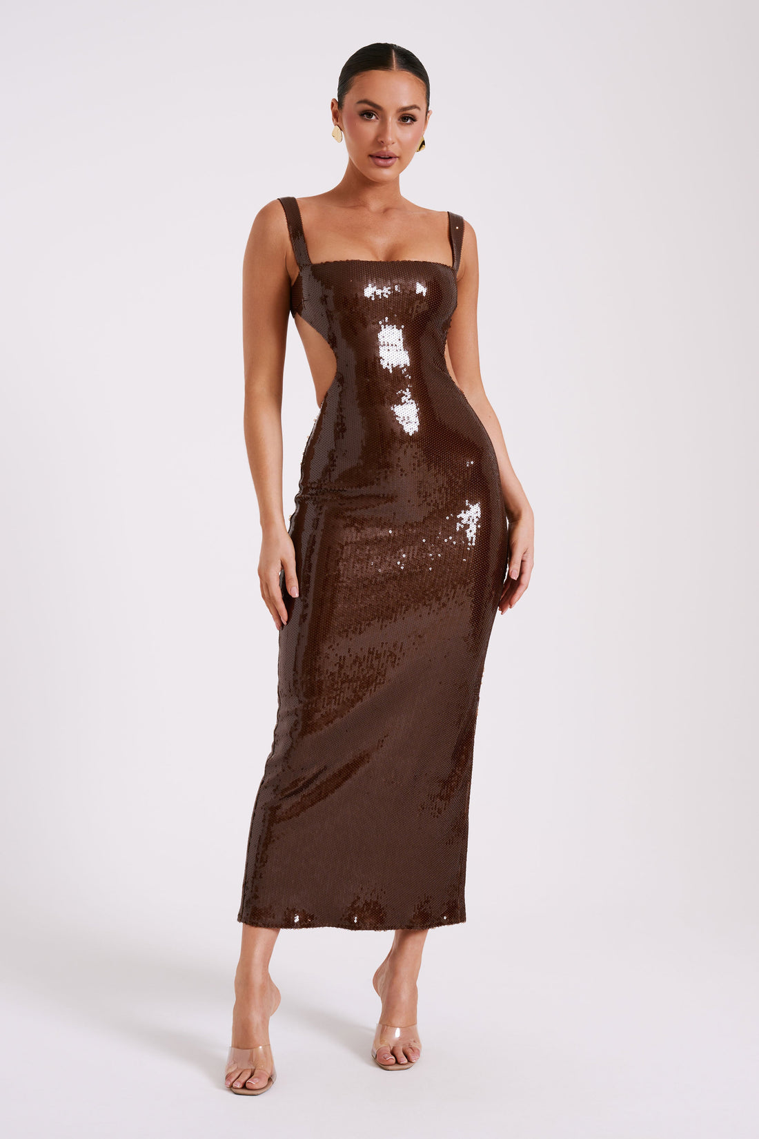 Allure Sequin Cut-Out Backless Dress