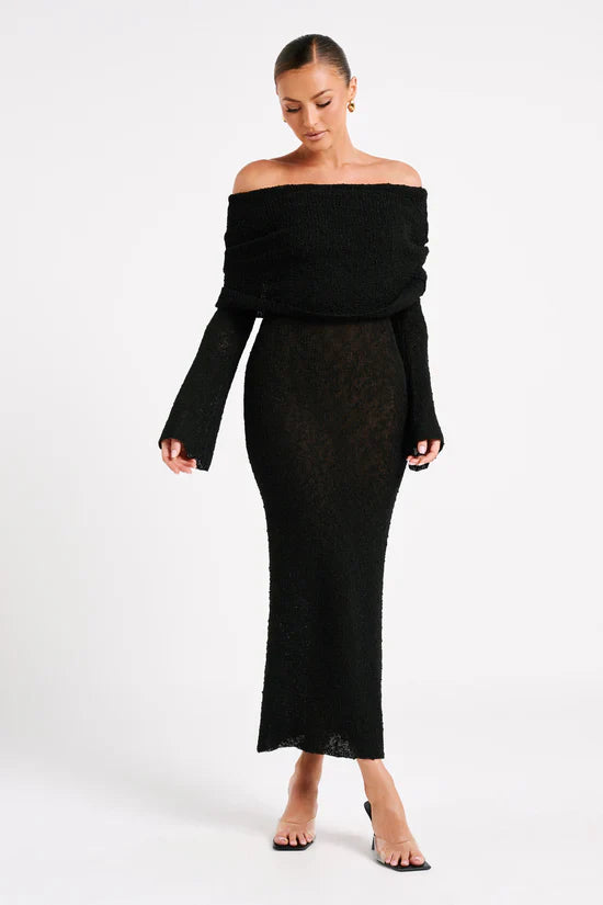 ALLURE BOUCLE MAXI DRESS
