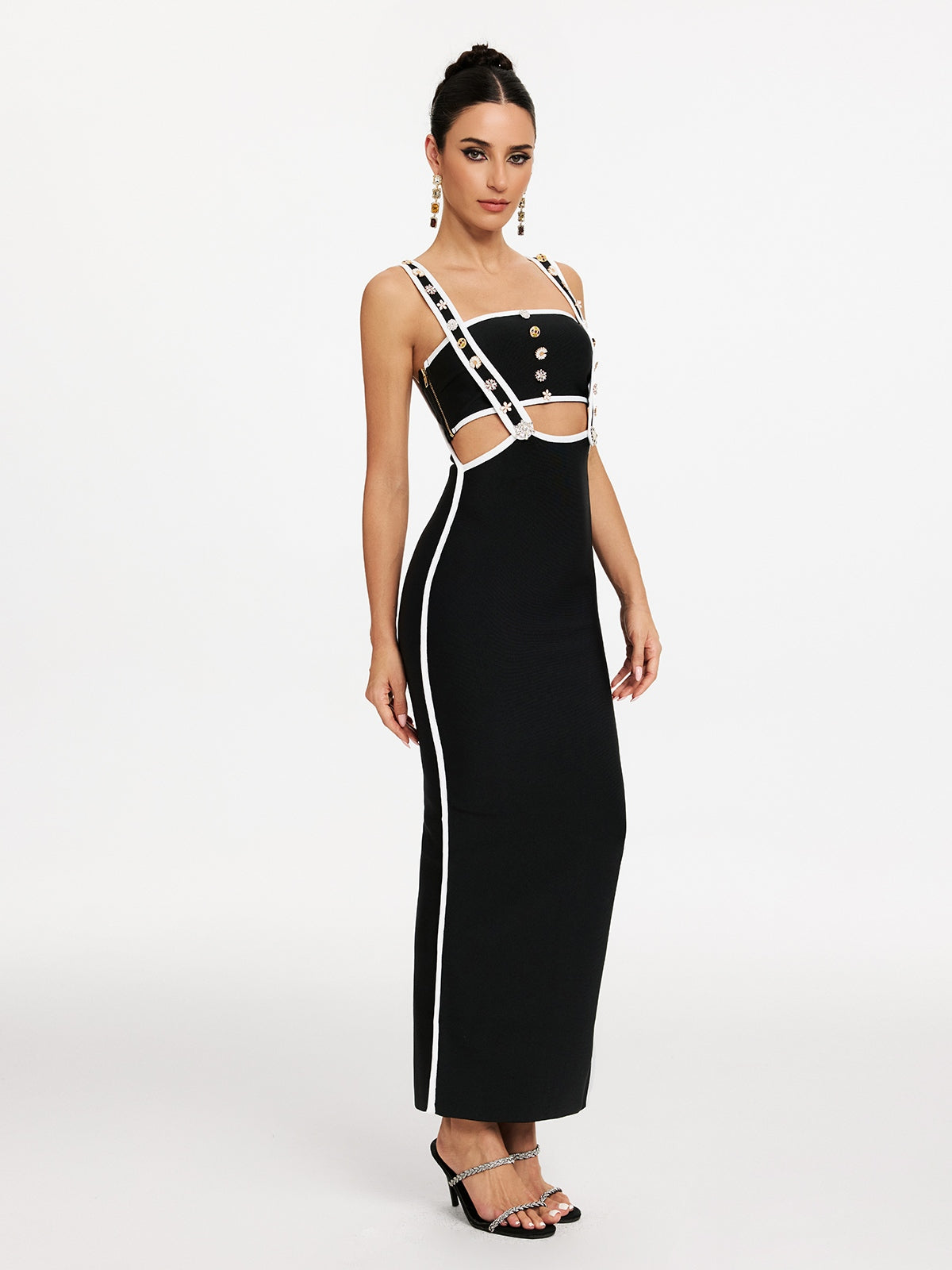 Makram Flower Bandage Skirt Set