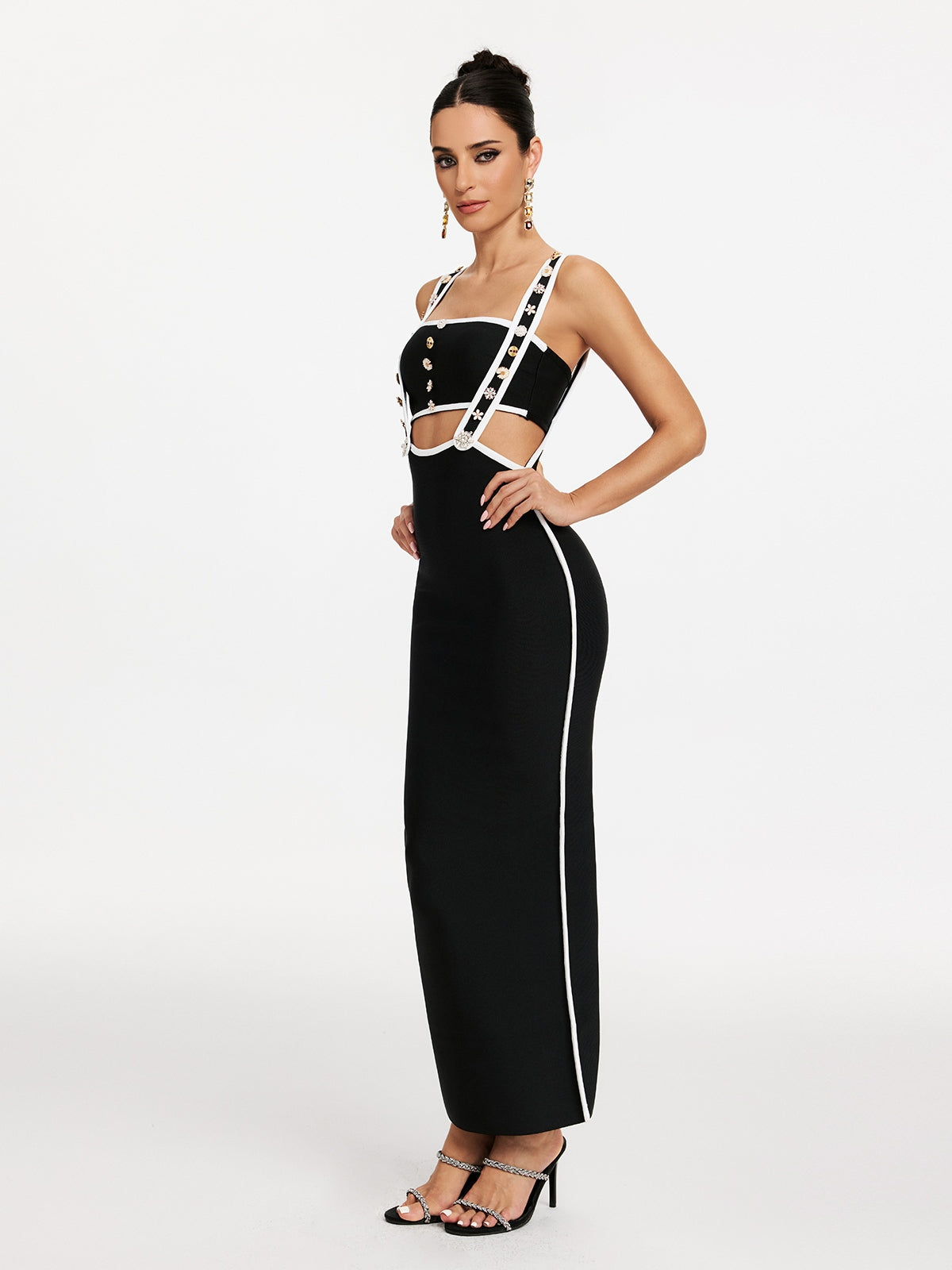 Makram Flower Bandage Skirt Set