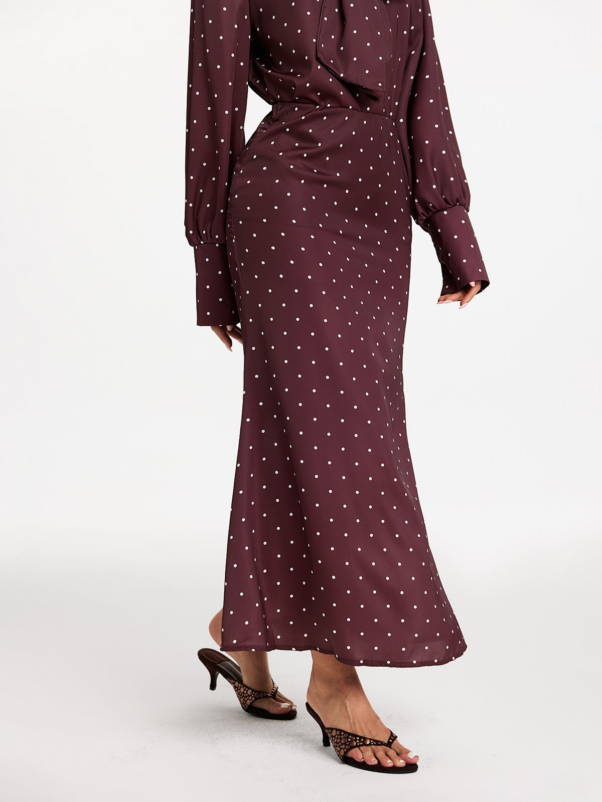 Makya Long Sleeve Dot Shirt Set