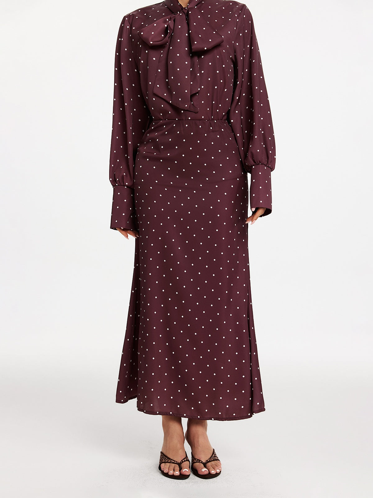 Makya Long Sleeve Dot Shirt Set