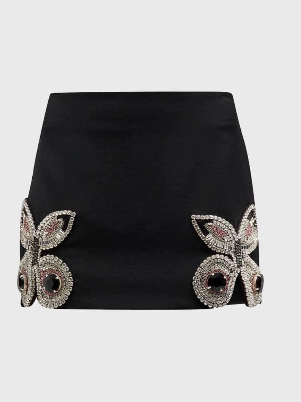 Merrick Butterfly Crystal Embellished Blazer In Black