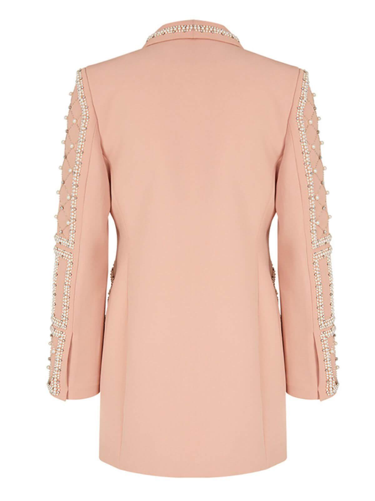 Helin Handmade Gorgeous Heavy Nailed Bead Suit Jacket