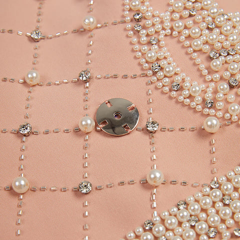 Helin Handmade Gorgeous Heavy Nailed Bead Suit Jacket