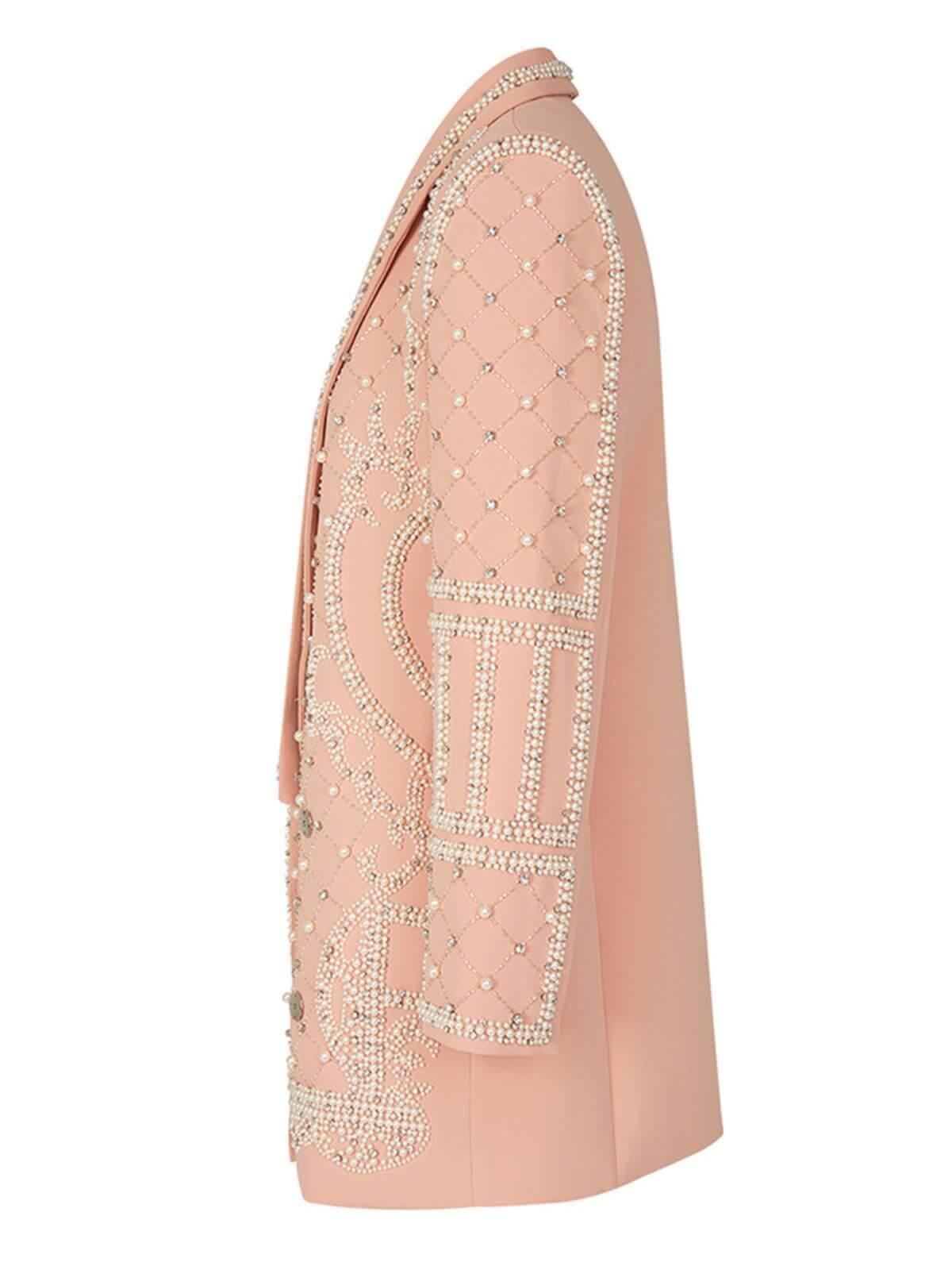 Minahil Pearl Embellished Blazer