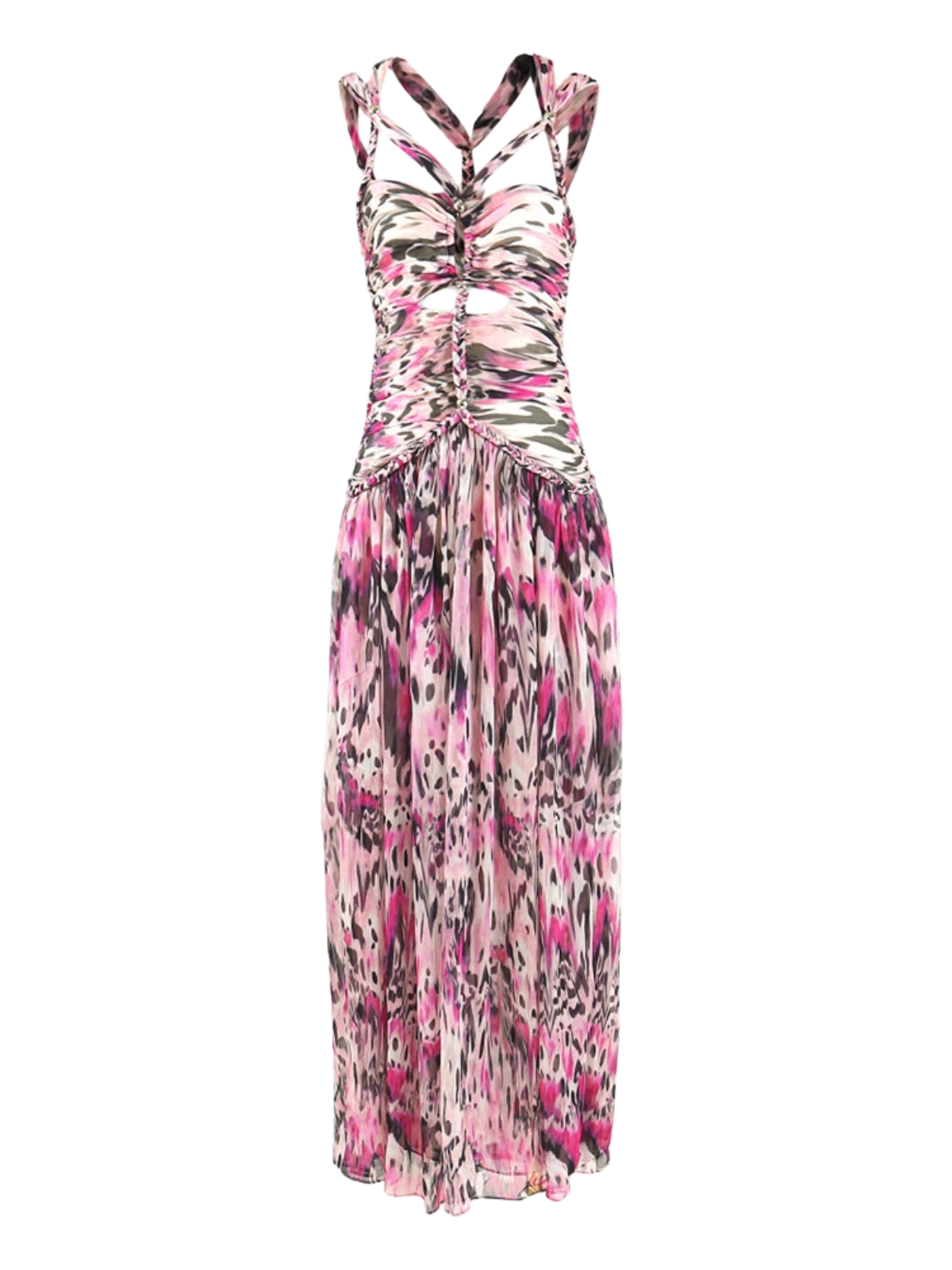 Natsuko Twisted Printed Maxi Dress