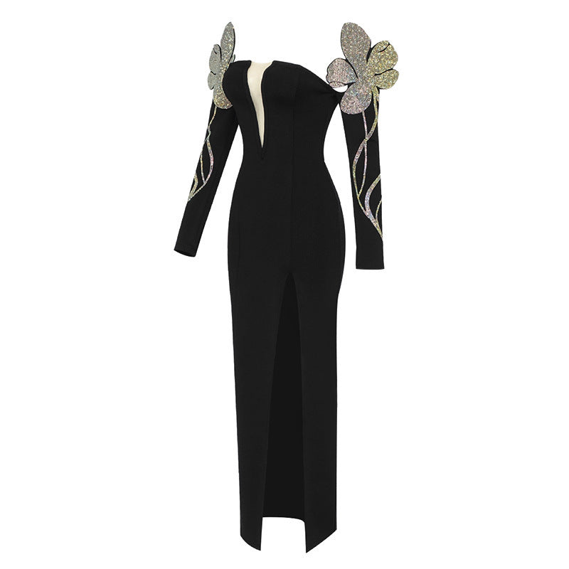 Sheia Off Shoulder Maxi Bandage Dress