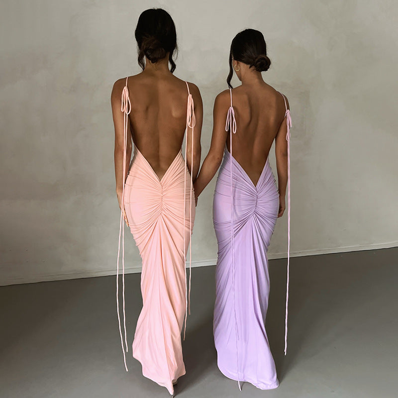 Halter Sexy Backless Slim Dress