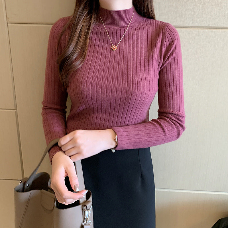 Aurora - Ribbed Turtleneck Top