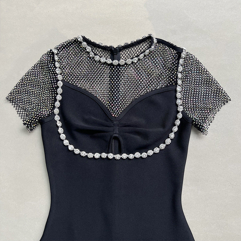Charming Diamond Bandage Party Dress
