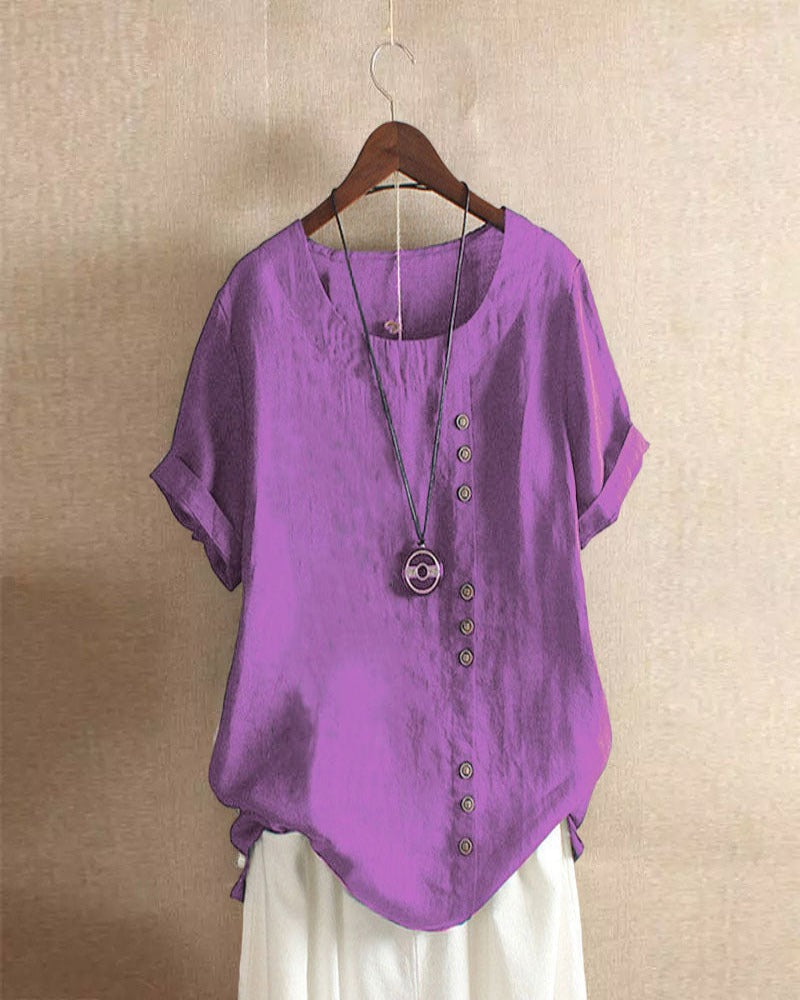 Debra - Button Detail Blouse