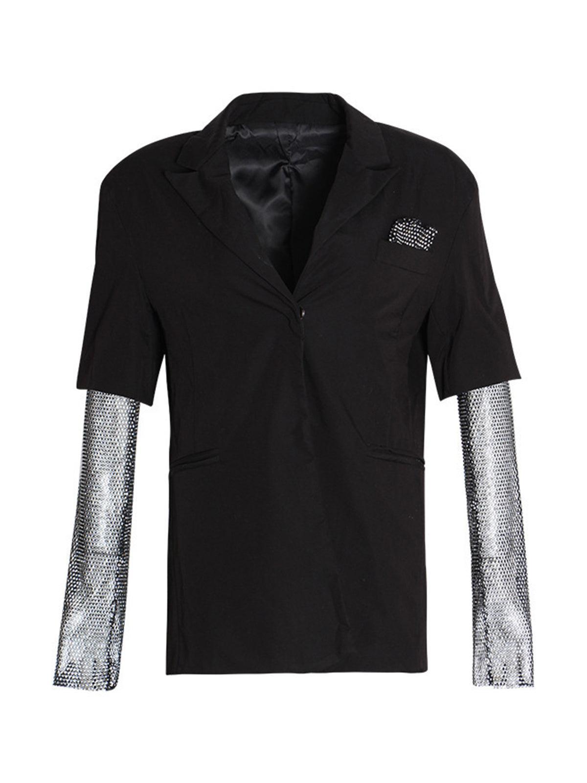 Odelia Mesh Long Sleeve Blazer