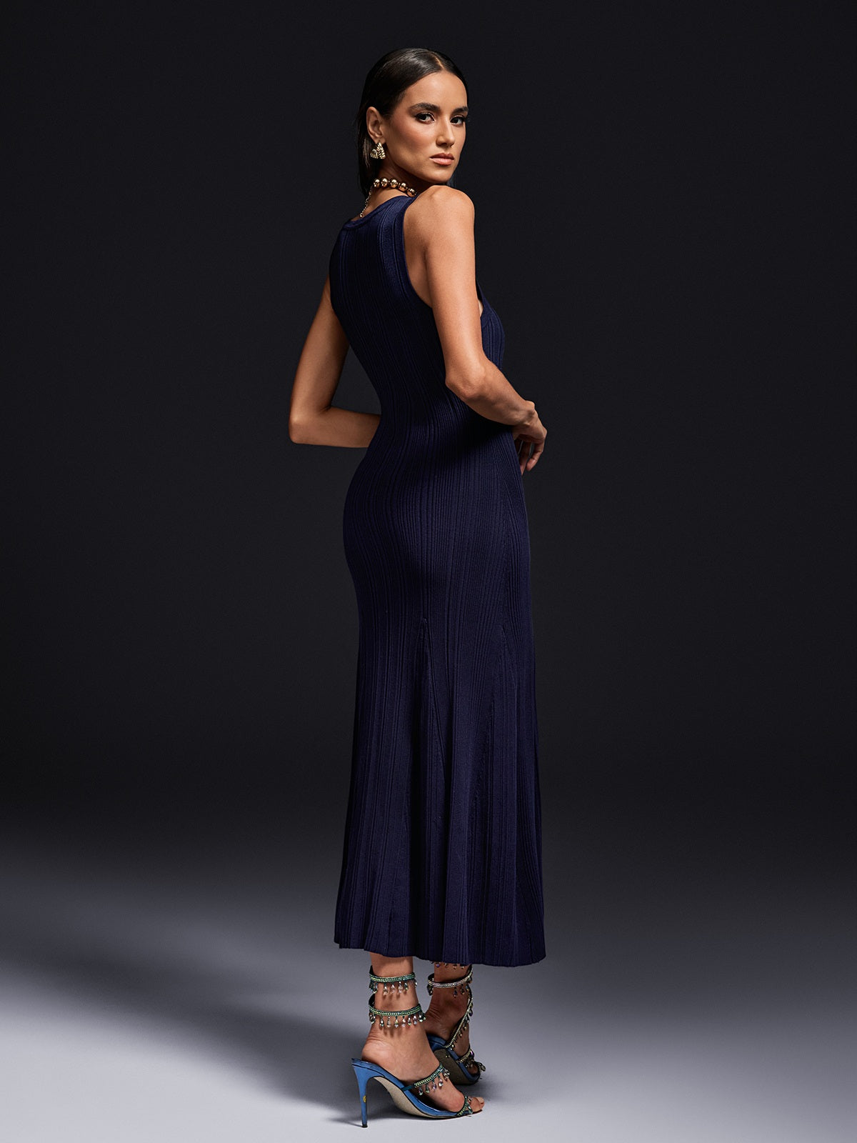 Olsen Sleeveless Knitted Midi Dress