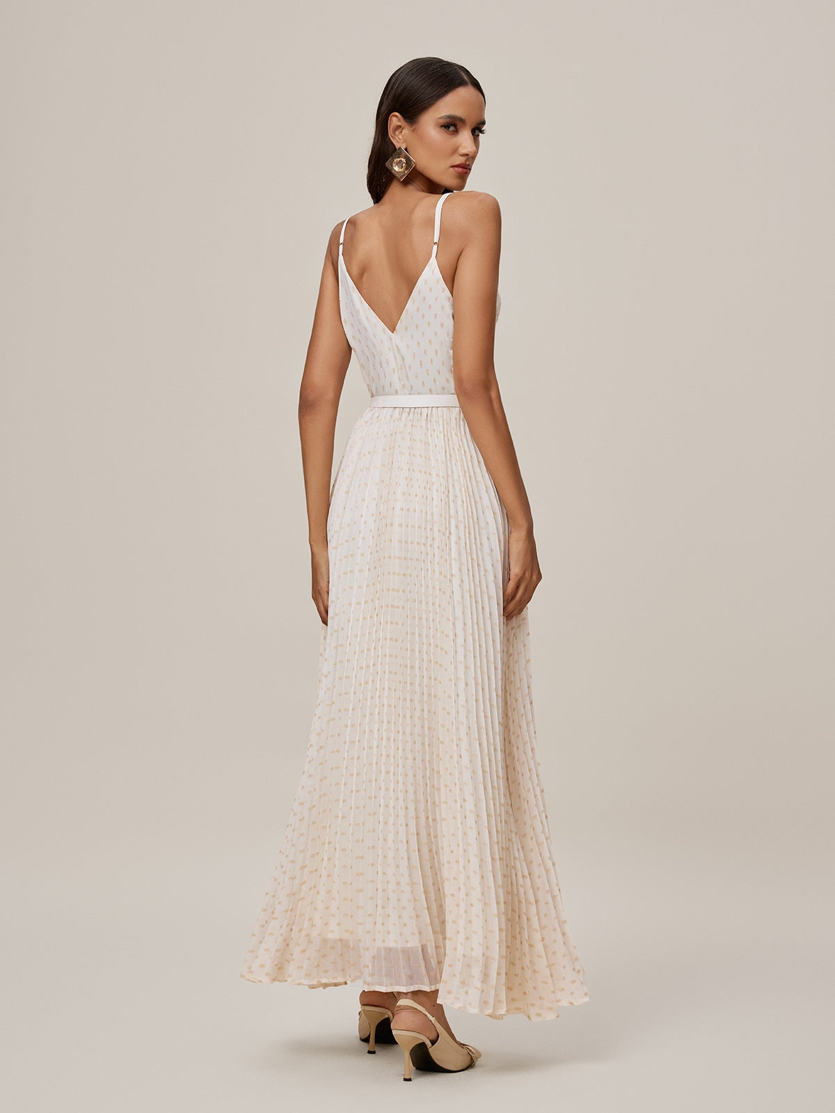 Onur Spaghetti Lace Button Maxi Dress