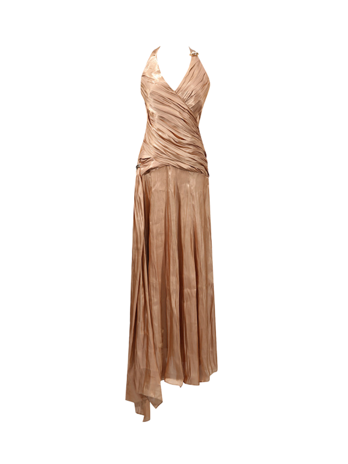 Ophrah Halterneck Ruched Draped Maxi Dress