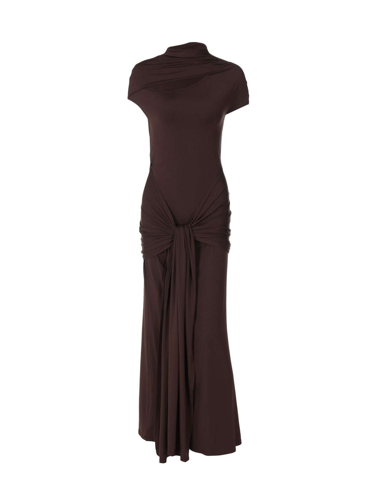 Oswine Cutout Twisted Maxi Dress