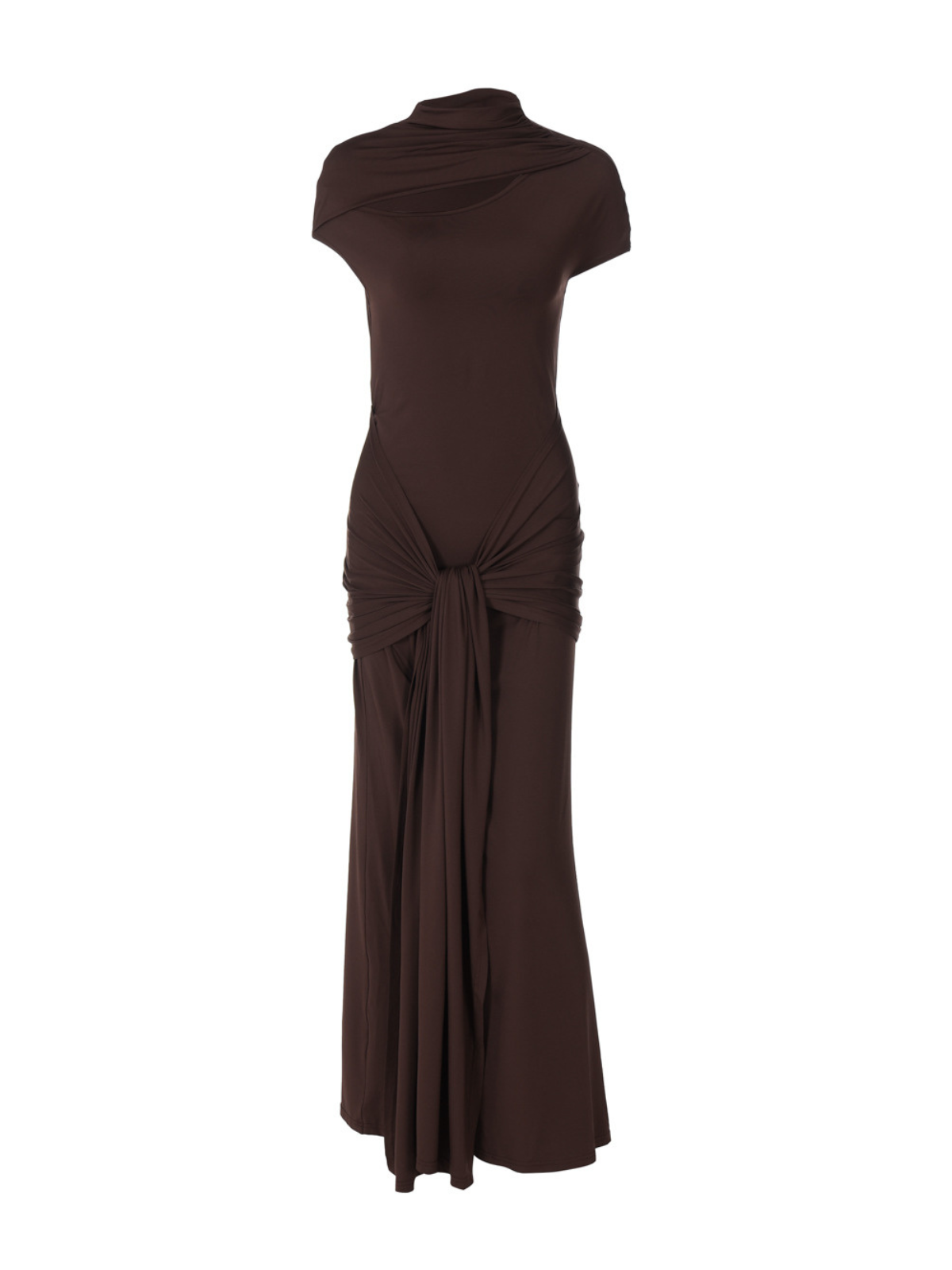 Oswine Cutout Twisted Maxi Dress