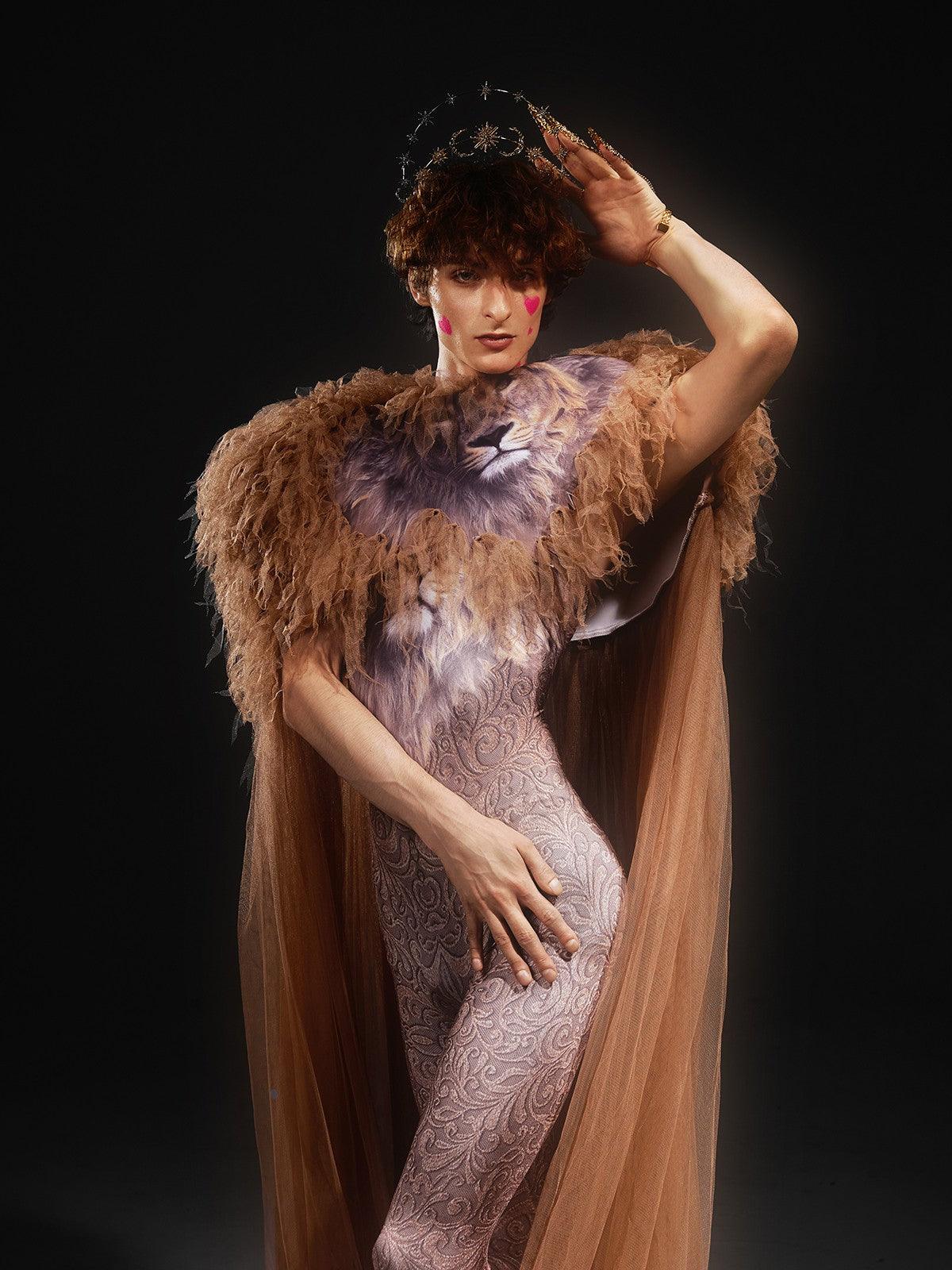 Othello Printed Cape Jumpsuit