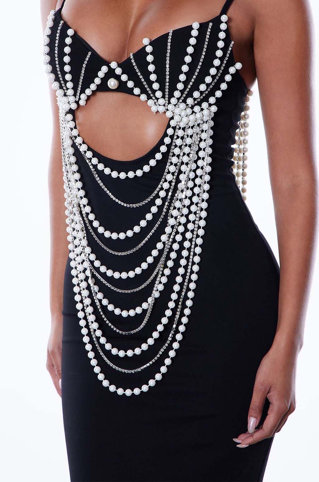 Weila Pearl Midi Bandage Dress