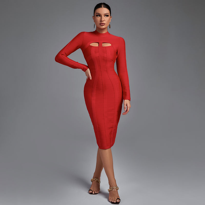 Alana Bandage Midi-Black