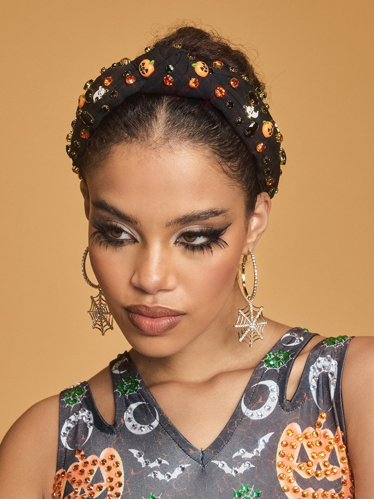 Pahuac Rhinestone Pumpkin Headband