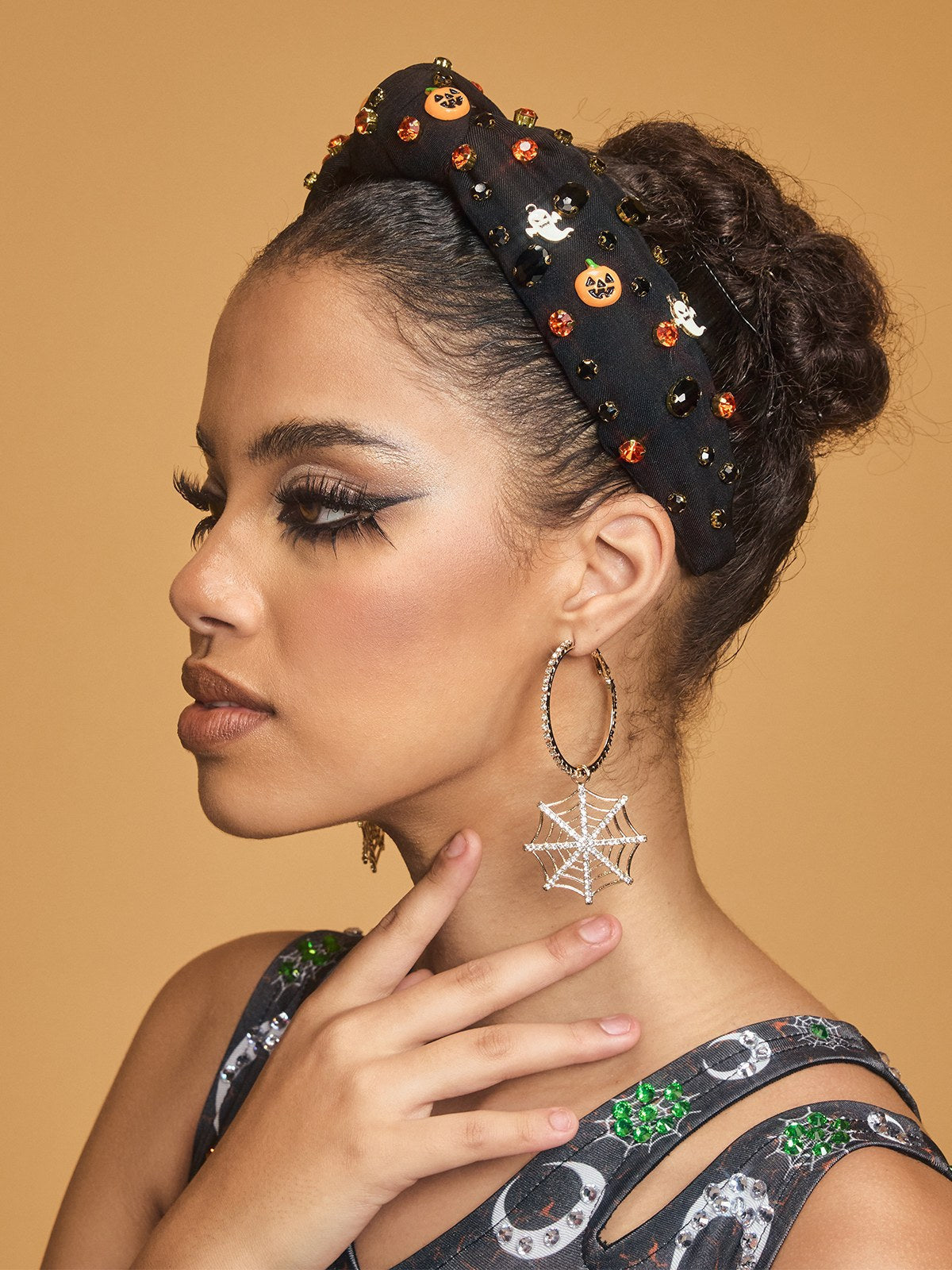 Pahuac Rhinestone Pumpkin Headband