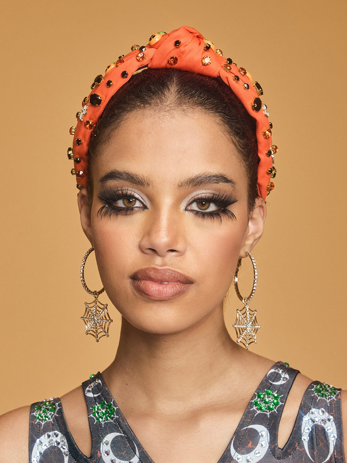 Pahuac Rhinestone Pumpkin Headband