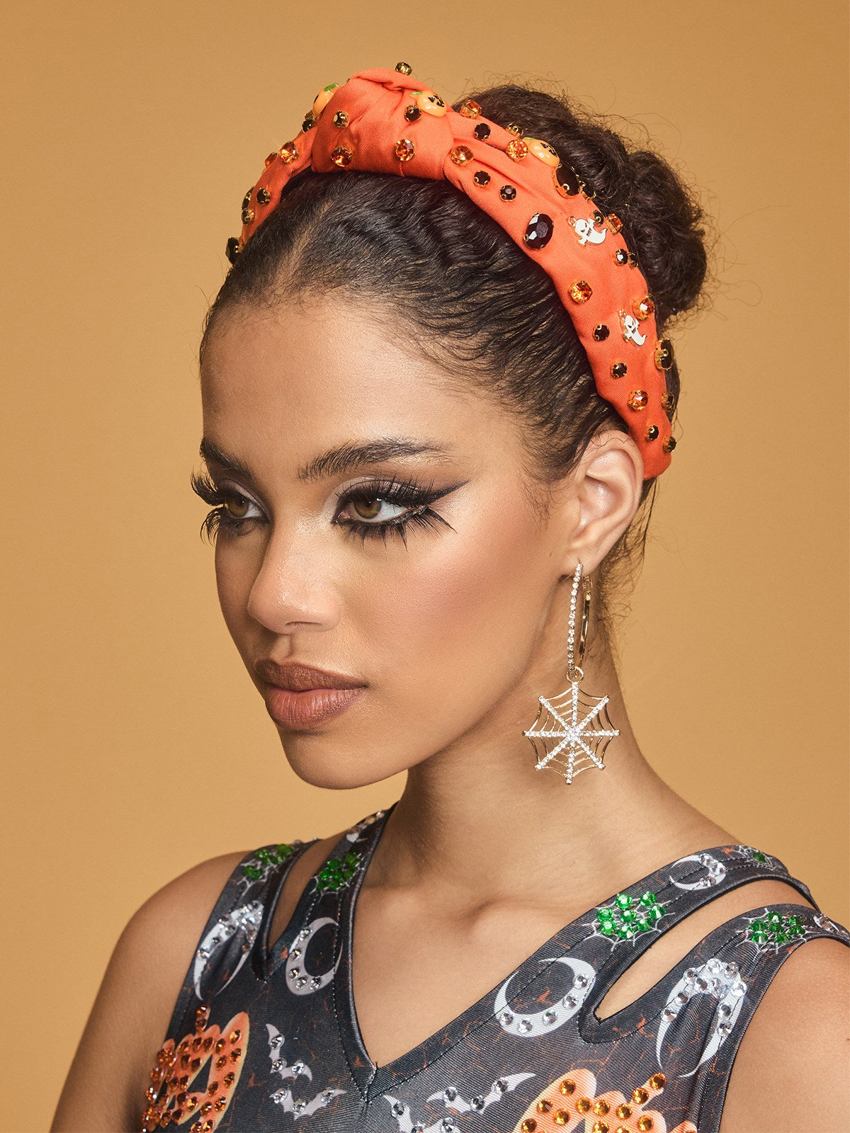 Pahuac Rhinestone Pumpkin Headband