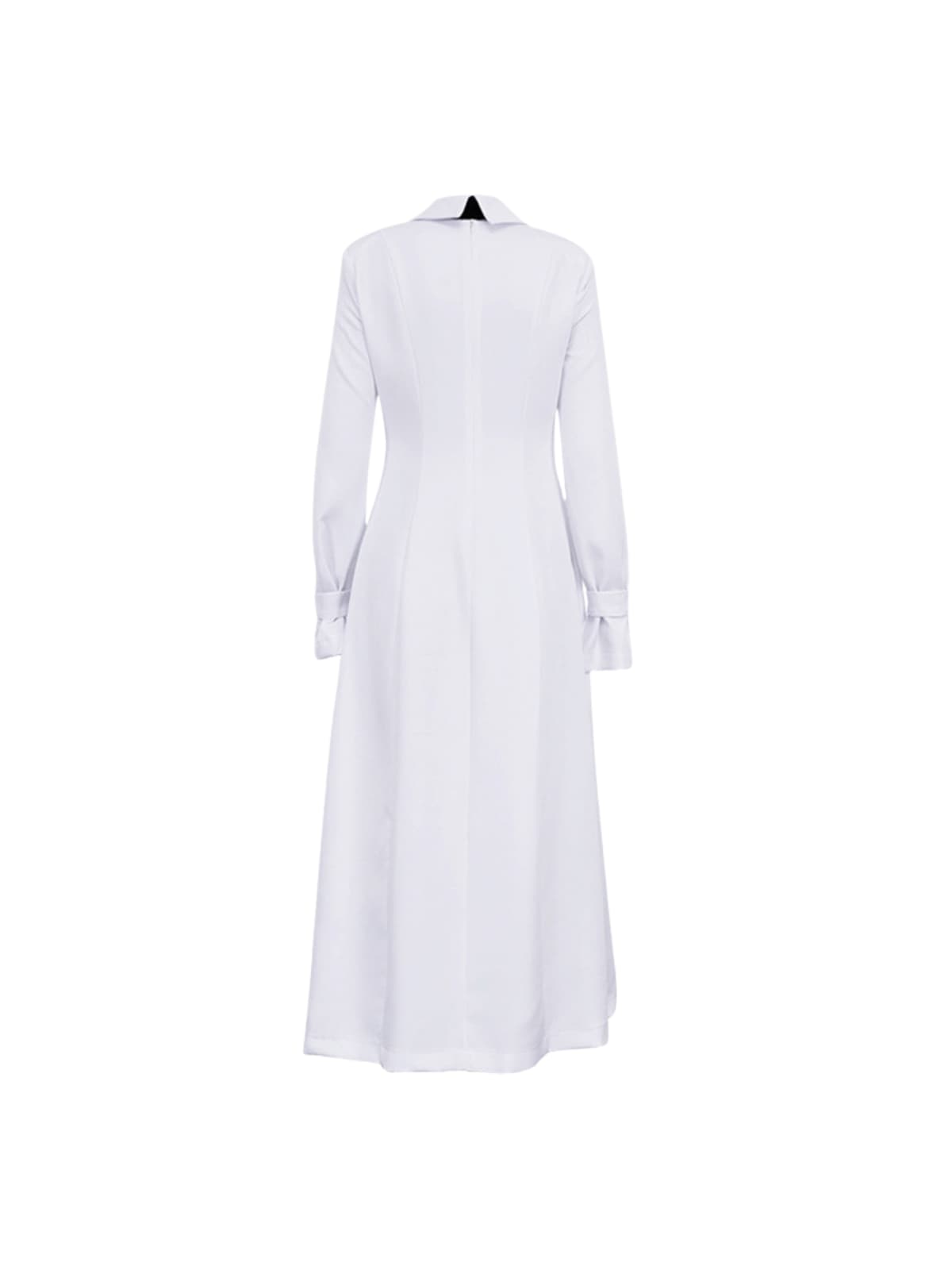 Plthion Folded Collar Split Maxi Dress