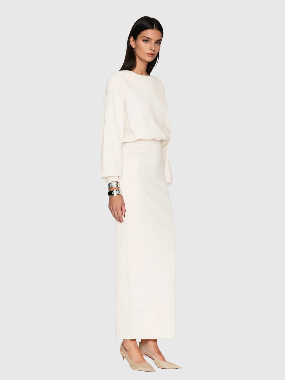 Plthrix Long Sleeve Maxi Dress