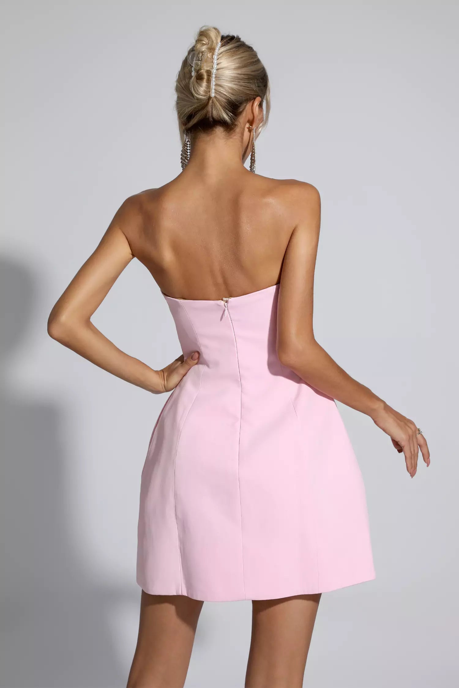 Rehinna Pink Floral Mini Dress