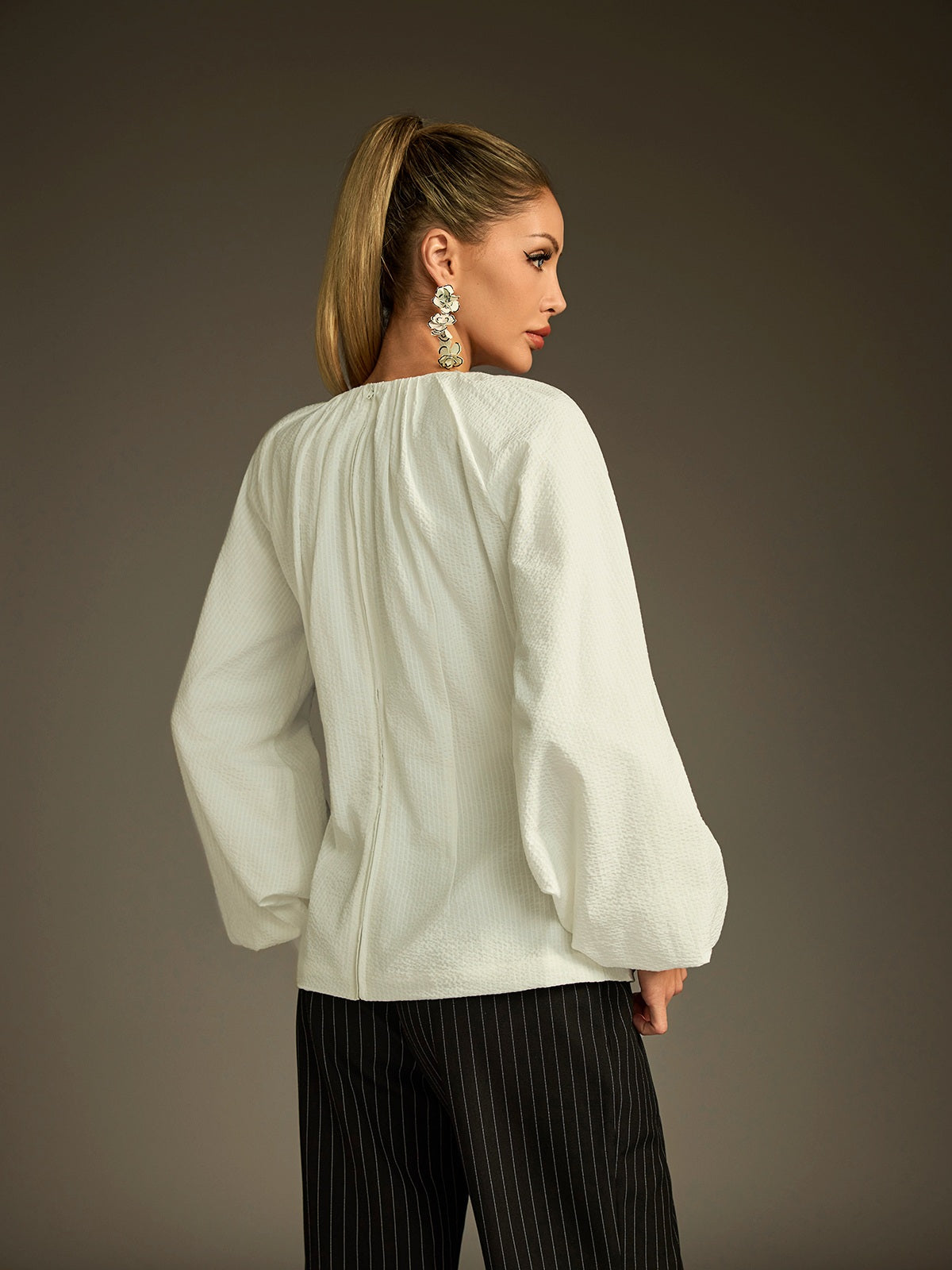 Pryndel Bell Sleeve Ruched Top