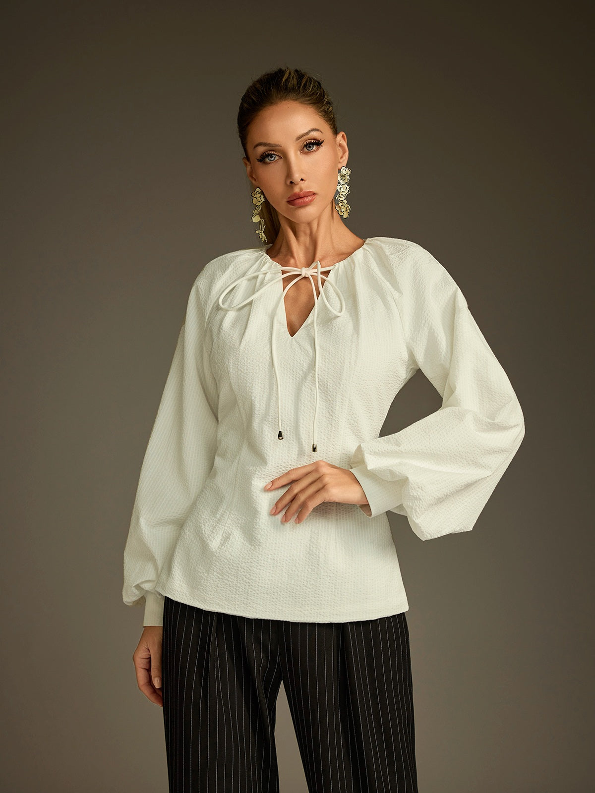 Pryndel Bell Sleeve Ruched Top