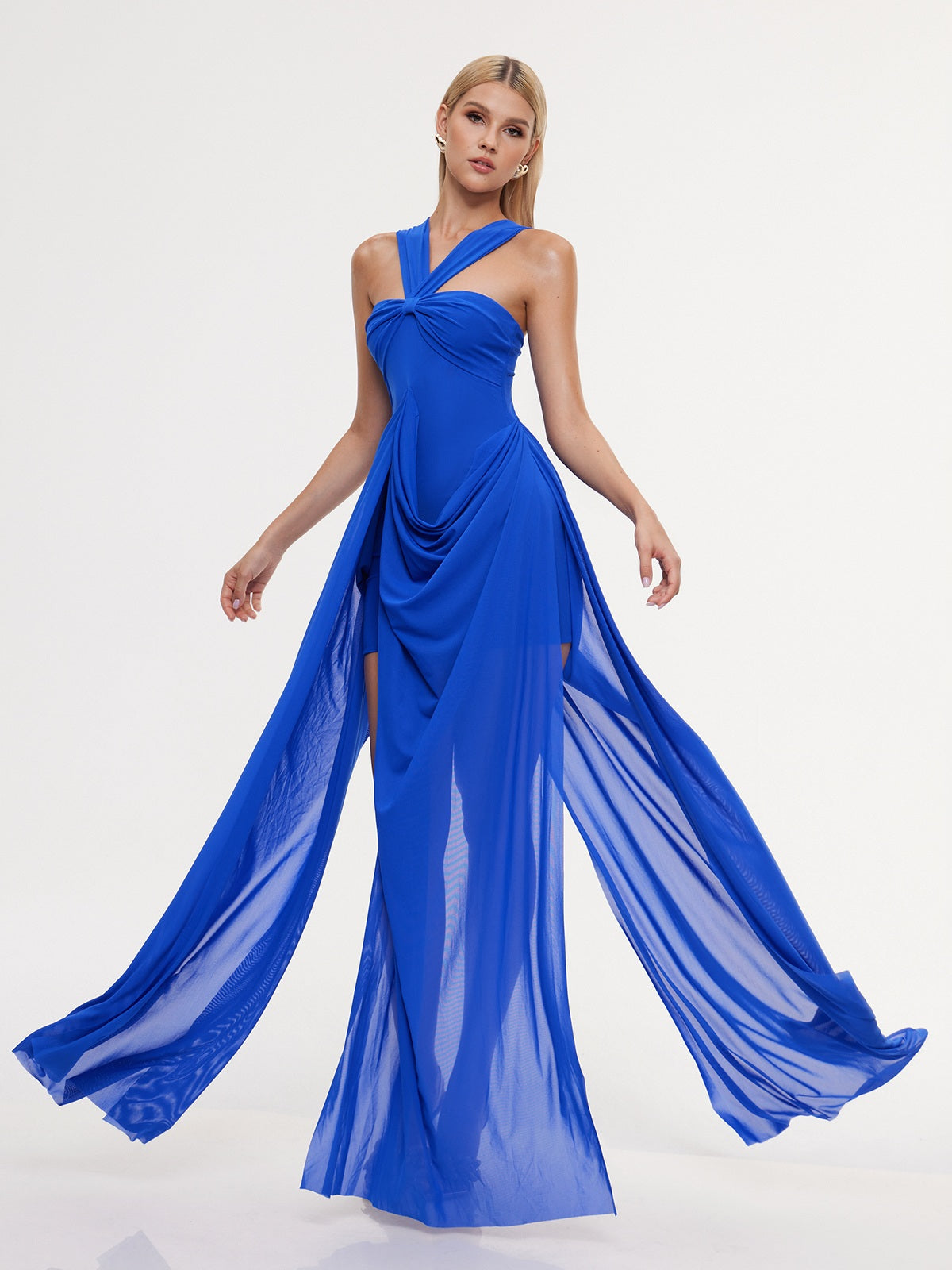 Pryviel Halterneck Split Maxi Dress