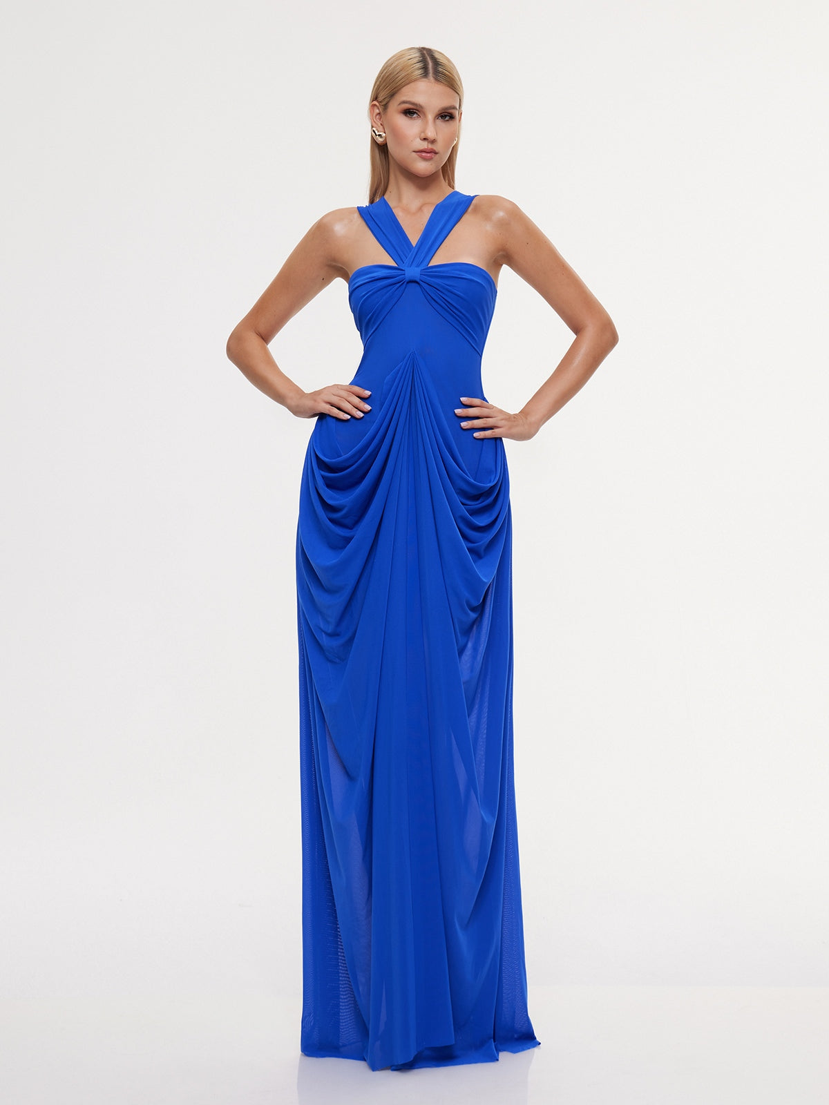 Pryviel Halterneck Split Maxi Dress