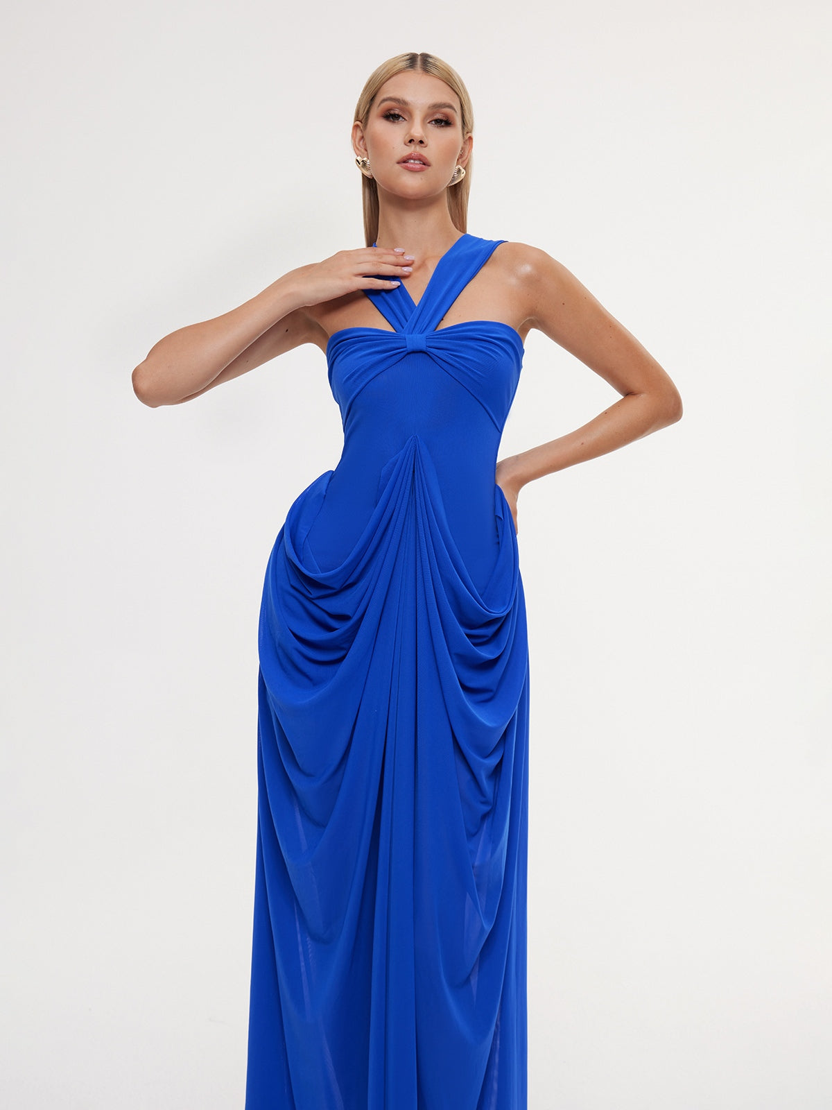 Pryviel Halterneck Split Maxi Dress