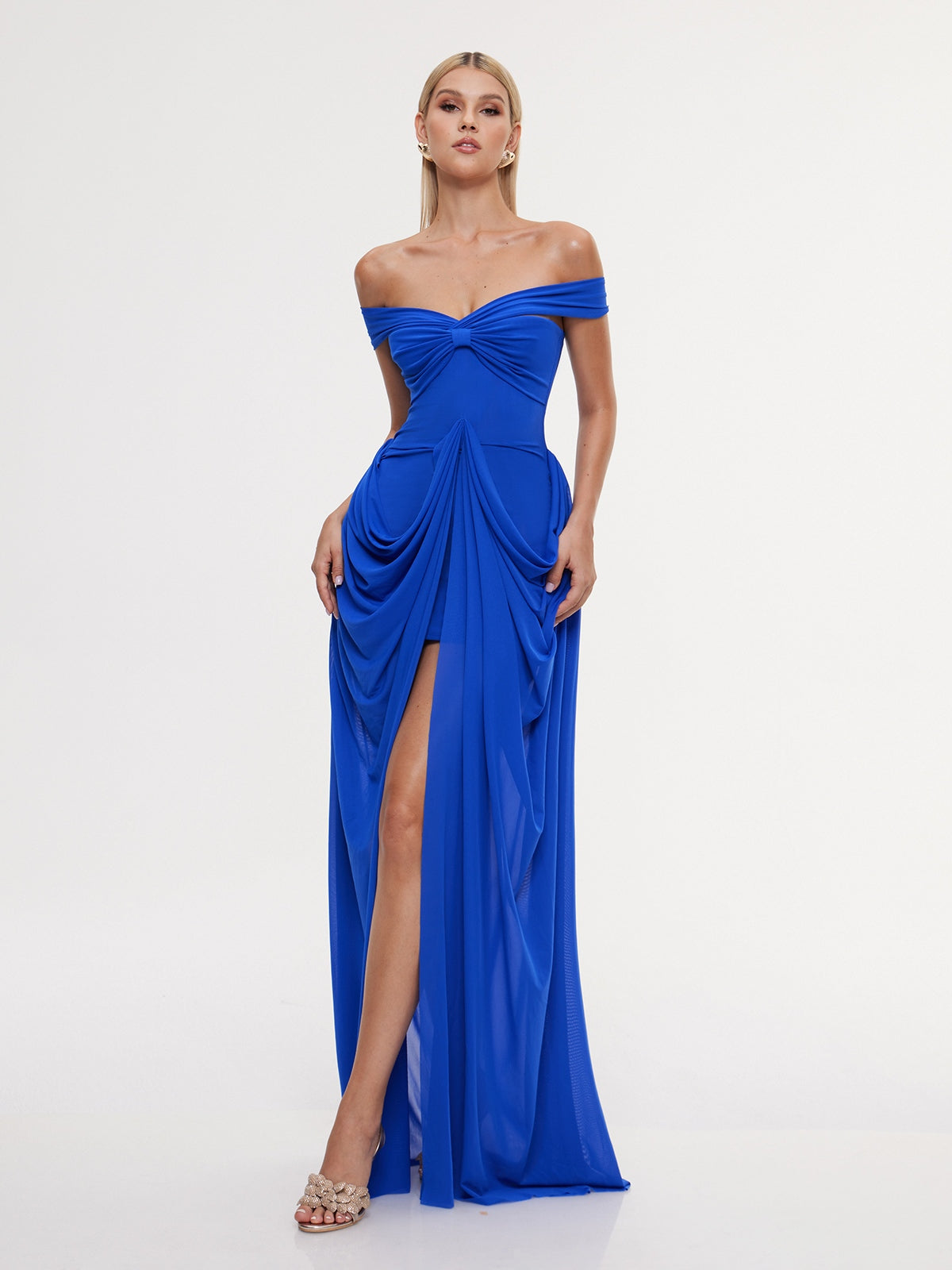 Pryviel Halterneck Split Maxi Dress