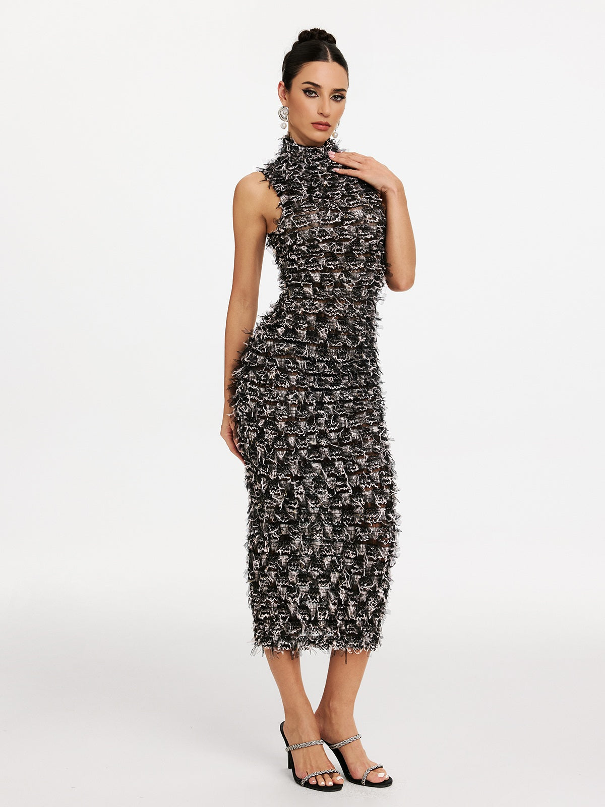 Quazrik High Neck Midi Dress