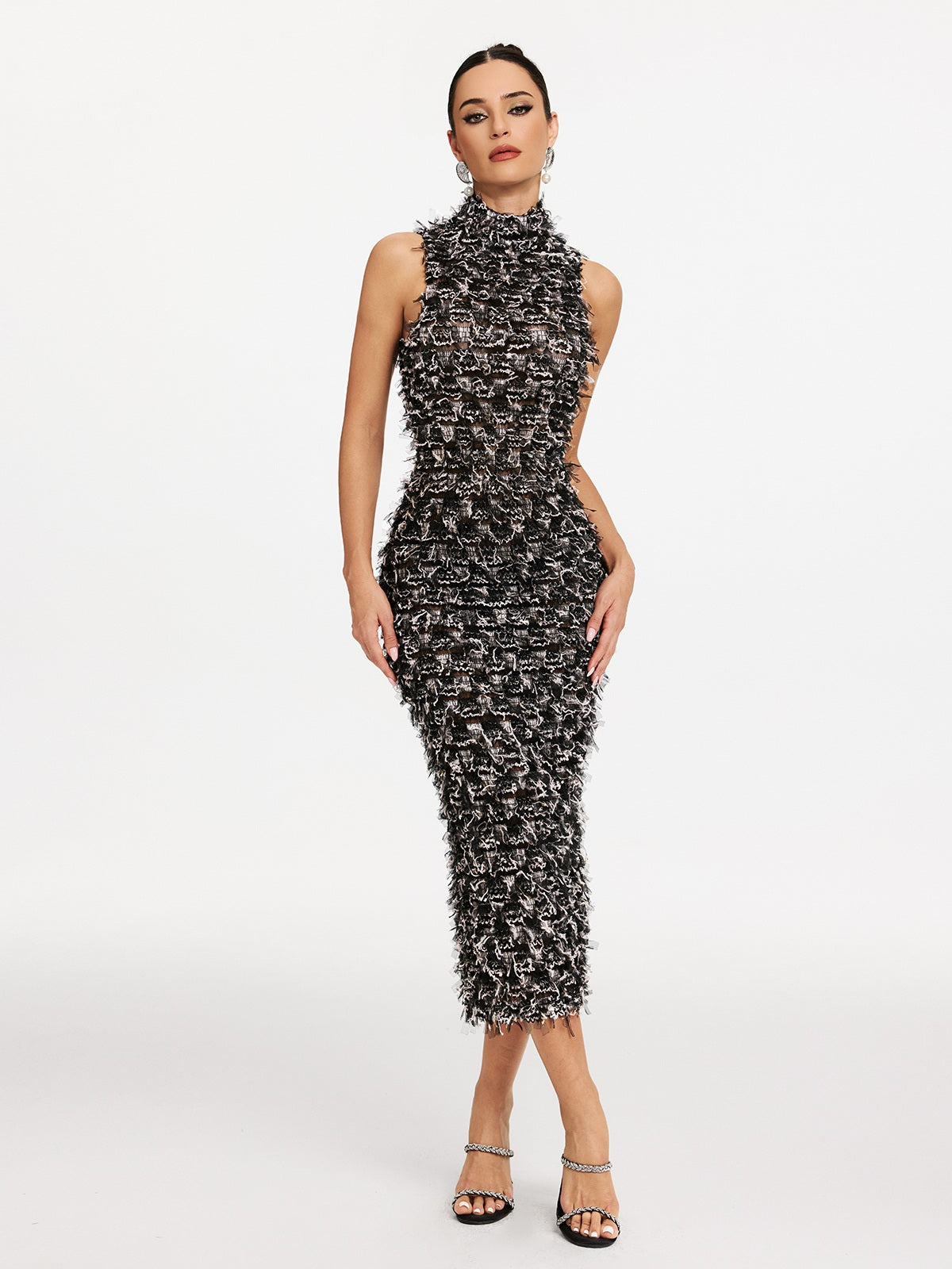Quazrik High Neck Midi Dress
